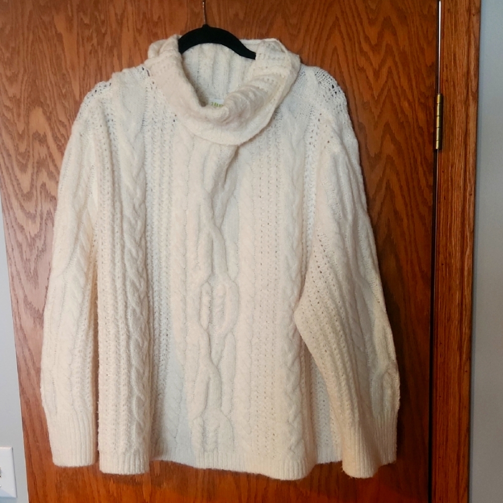 Cozy Cream Cable Knit Sweater Size Xxl, Brand Yummy